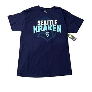 NWT NHL Unisex Seattle Kraken T-Shirt Dark Navy White Size L